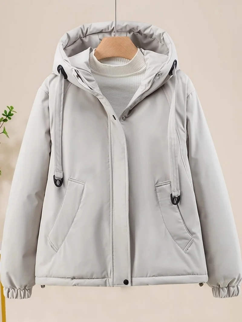 Short Casual Hooded Style Thickening Overcoming Outerwear For Women Autumn Winter 2025 New Loose Warm Cotton Jacket Coat W695
