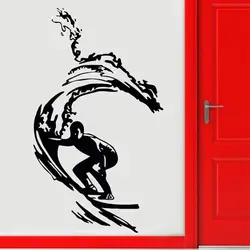 Surfing Surfer Surfboard Surf Beach Wall Sticker Vinyl Home Decor Removable Sport Decal Interior Decoration Mural Wallpaper 3Y34