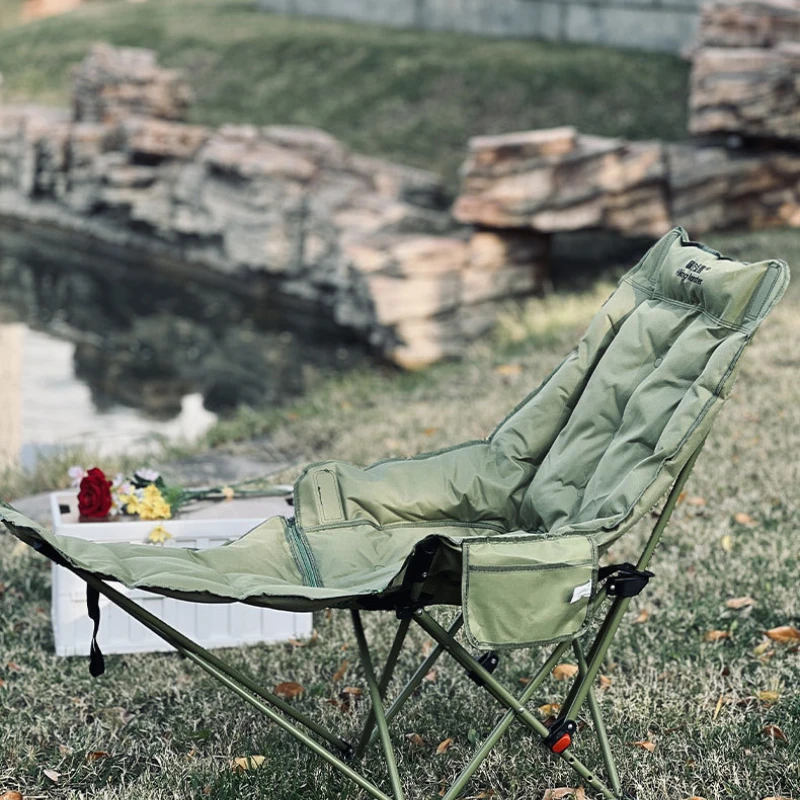 كرسي صيد بمسند ظهر قابل للتعديل، كرسي تخييم مريح وقوي وقابل للطي مع مسند ظهر قابل للتعديل بثلاثة مستويات للاستخدام الخارجي #3