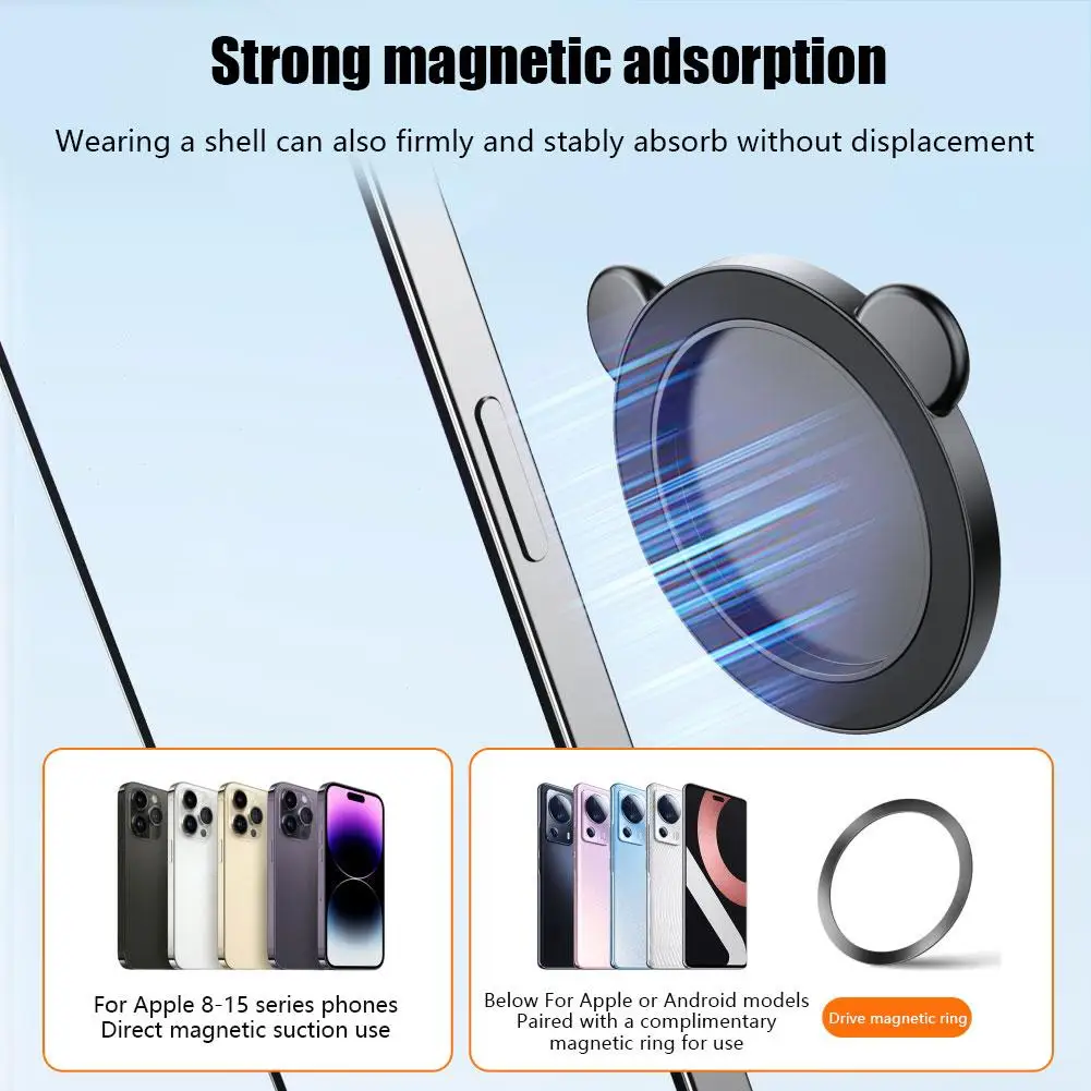 Mobile Phone Rear Selfie Mirror For MagSafe Magnetic Selfie Artifact Vlog Live Broadcast Universal High-definition Reflecto D0V6