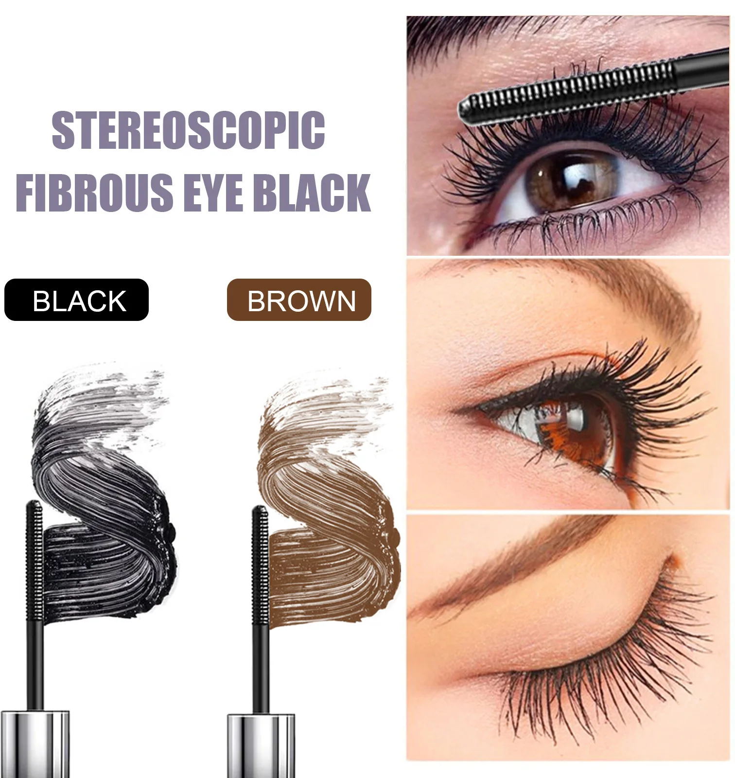 Zijden Vezel Lash Mascara Wimper Verlenging Dikke Curling Waterdichte Langdurige Niet-Smudge Mascara Wimper Extensie Cosmetica