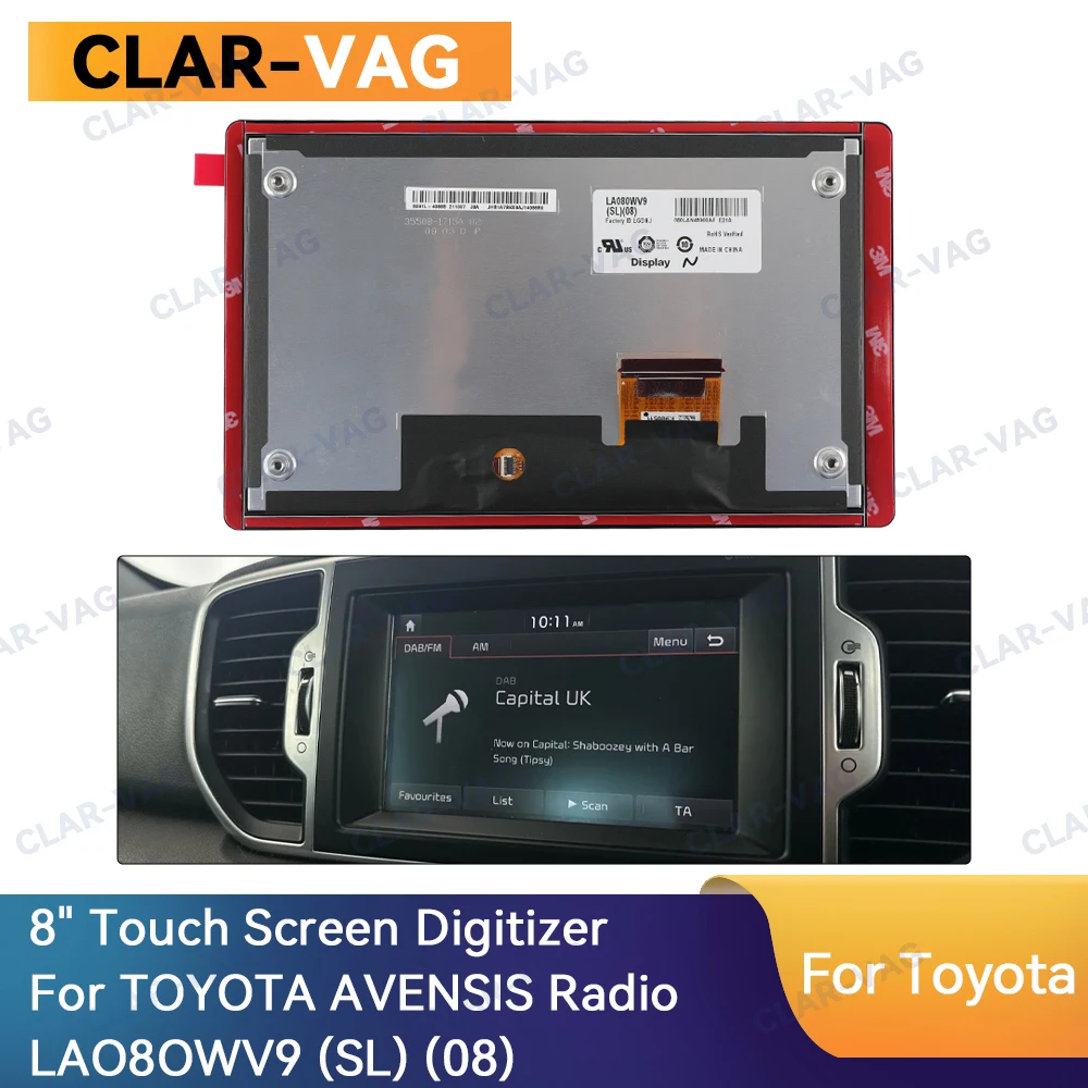 

LA080WV9-SL08 LCD DISPLAY TOUCH SCREEN For kia ceed sw Navigation 2018 2020 LA080WV9-SL02 LA080WV9-SL06 LA080WV9-SL08