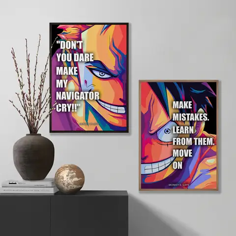 Canva Artwork 원피스 그림 장식 선물 만화 캐릭터 Zoro 장식 포스터 매달려 어린이 침실 장식