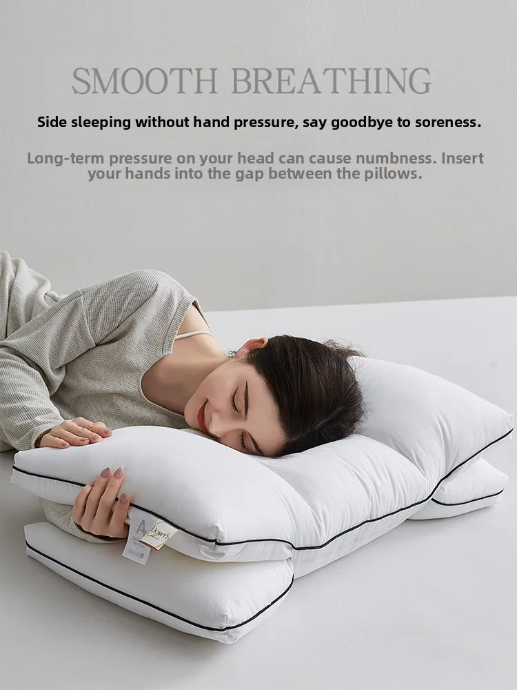 

Double Layer Side Sleep Pillow Neck Support Sleep Aid Wing Core Five Star Hotel Standard Sleeping Special Full Head