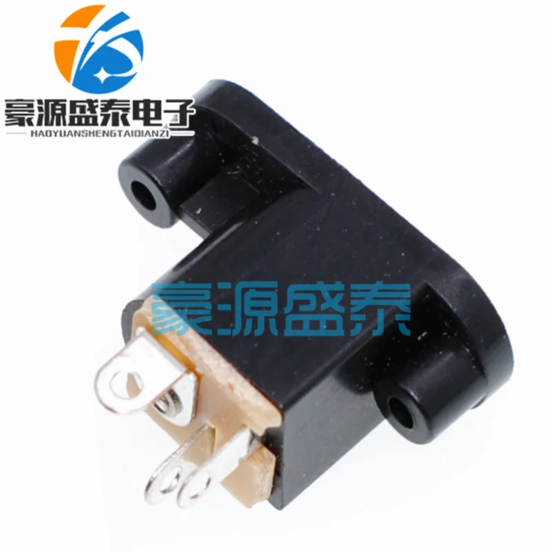 DC-017 power socket with inner diameter of 5.5mm, inner needle of 2.1mm, ear fixing screw hole, DC power socket