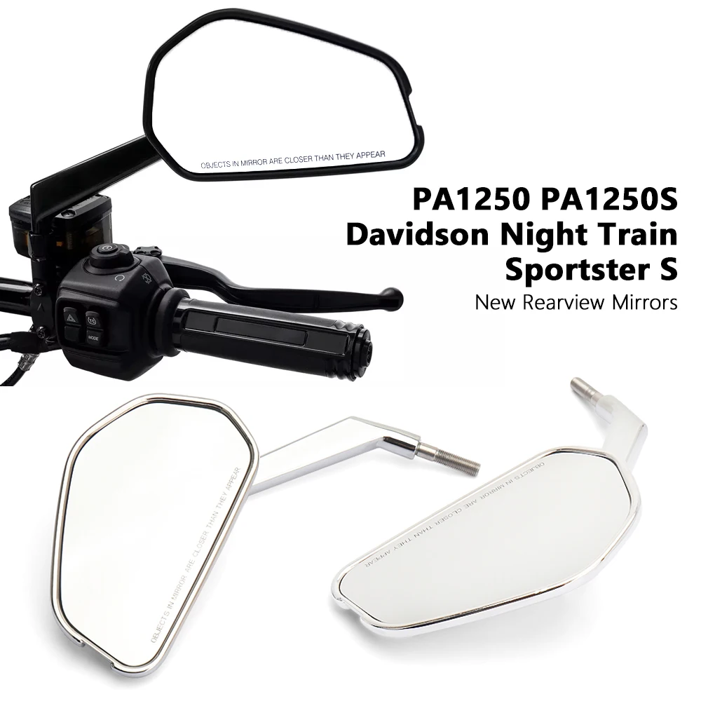 

CNC Aluminum Motorcycle Rear View Mirrors White Mirror For Sportster S For Davidson Night Train For Pan America 1250 S 2021-