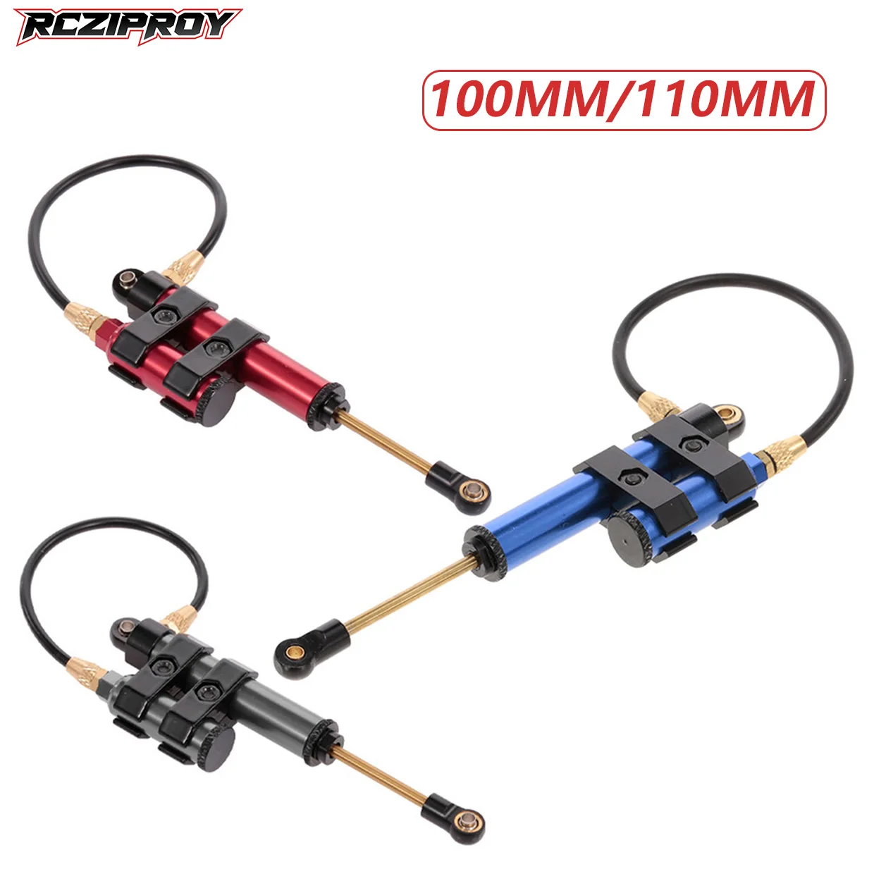 Aluminum Alloy Shock Absorber CNC Machined Negative Pressure Shock Absorber for 1/10 RC Car Crawler Axial SCX10 90046 D90 TRX4