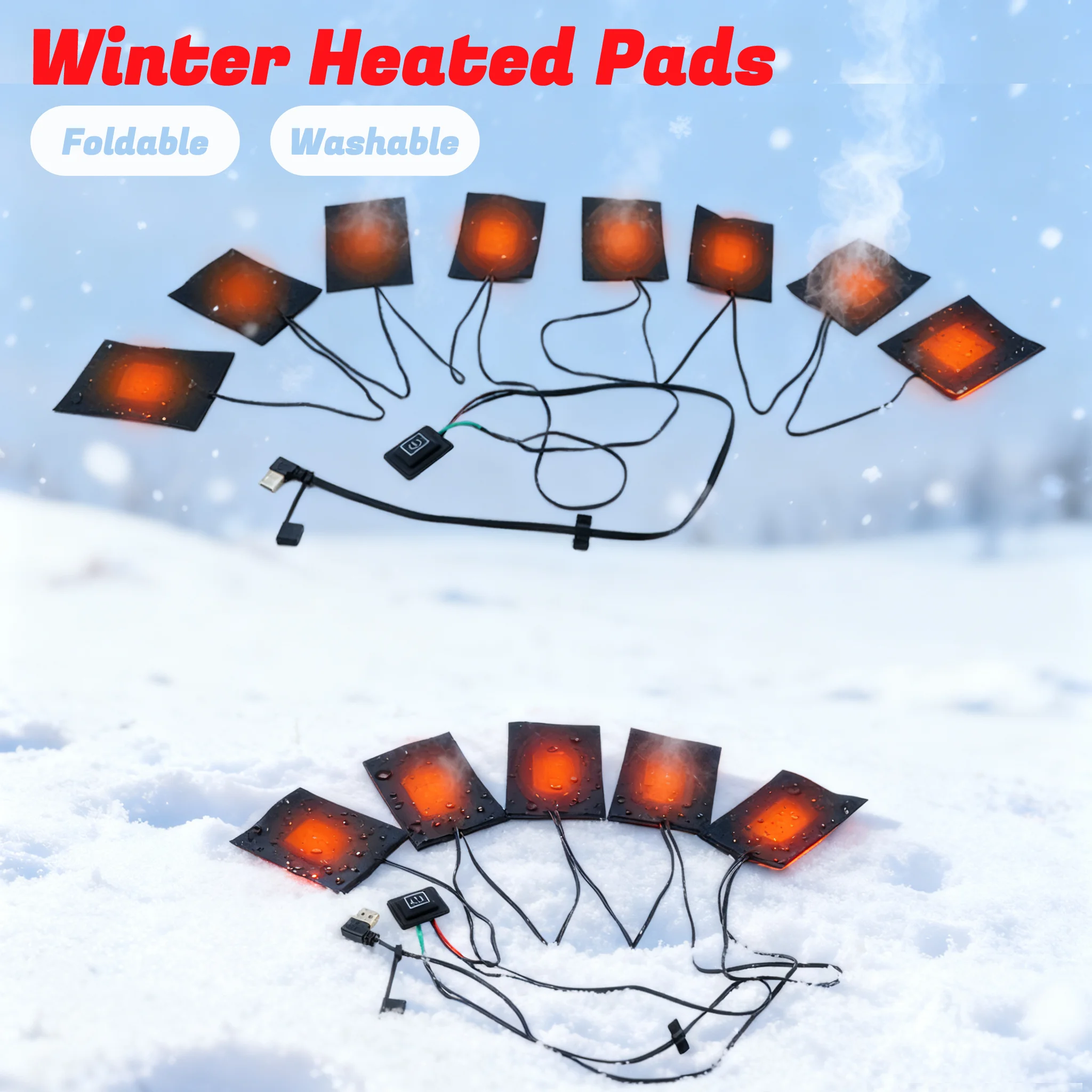 

Подушка для одежды с подогревом «сделай сам», моющийся электрический обогреватель для ткани, зимний теплый жилет, термогревательные подушечки, принадлежности для кемпинга, пешего туризма, катания на лыжах