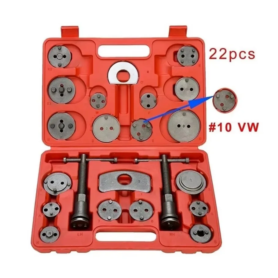 22PC Universal Auto Disc Brake Pad Caliper regulator Rewind Wind Back Tool Kit Brake Pump Piston Adjustment Car Repair Tools