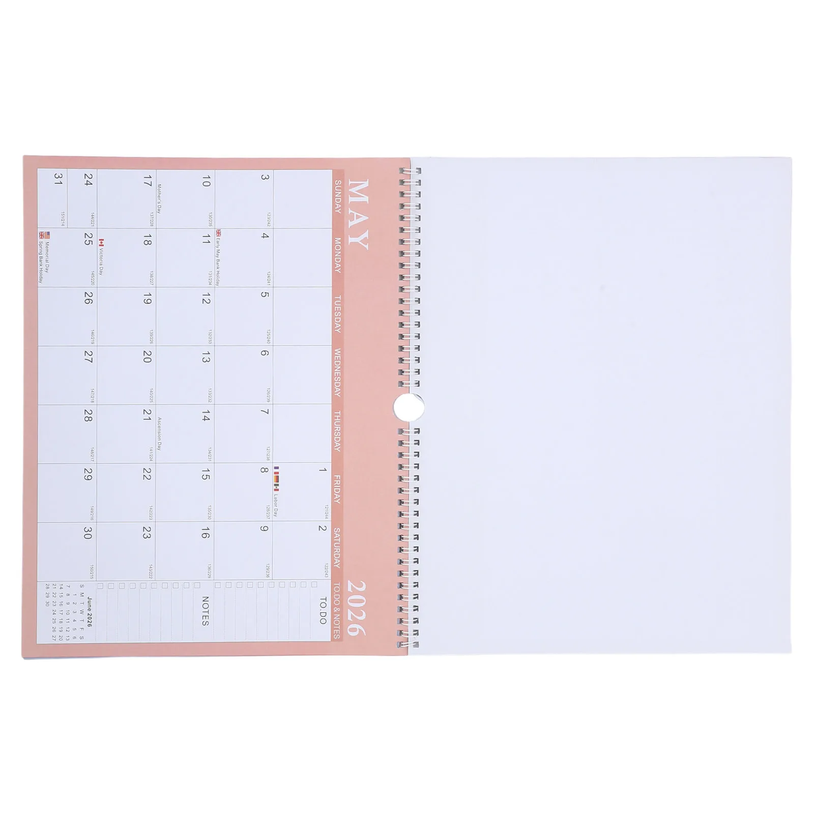 

Wall Mounted Large Calendar 2026.1-2027.6 18 Month Monthly Planner Double Sided Design for Office Home Organization
