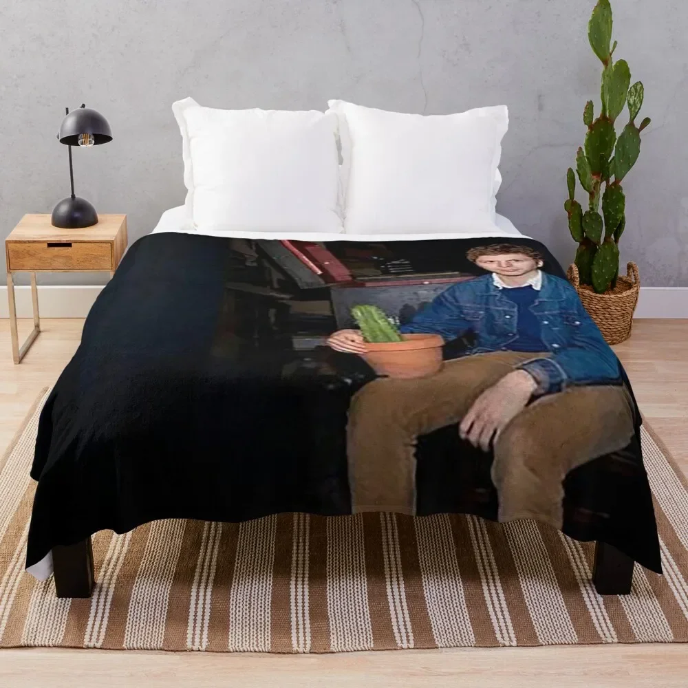 Michael Cera With a Cactus Throw Blanket Soft Big Multi-Purpose Winter beds Beautifuls Blankets