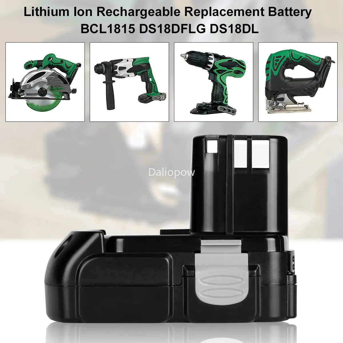 2pcs/lot 18V Lithium Ion Rechargeable Battery for Hitachi BCL1815 BCL1830 EBM1830 326240 326241 DS18DFL CR18DL Tools Bateria