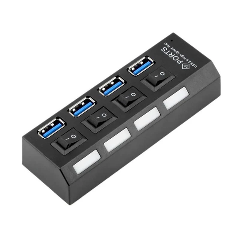 POWERMASTER PM-11365 4 PORT SWITCH of USB 3.0 30 CM CABLE USB HUB MULTIPLEXER