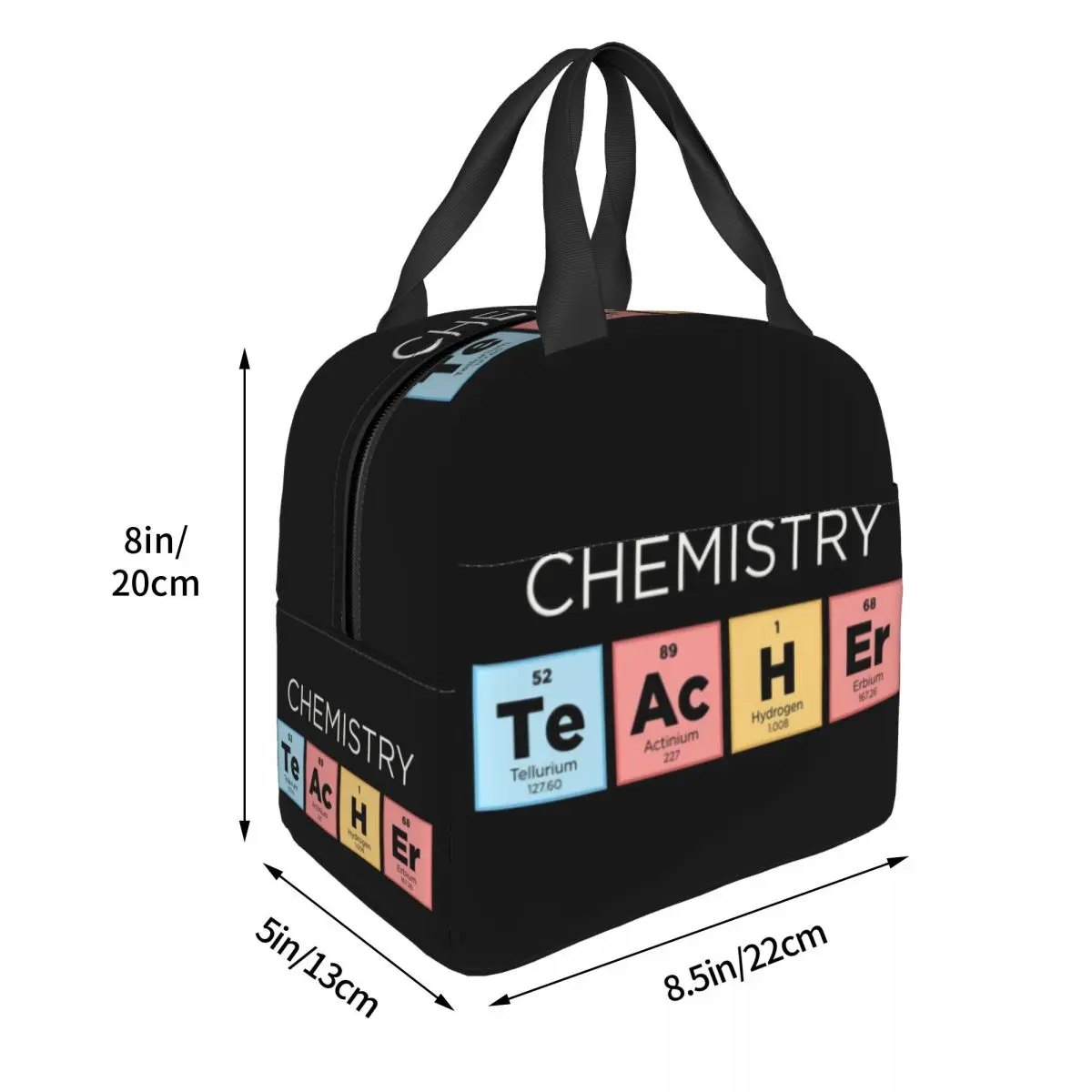 Insegnante di chimica tavola periodica borsa termica per il pranzo per bambini Science Lab Tech portatile Thermal Cooler Food Lunch Box School