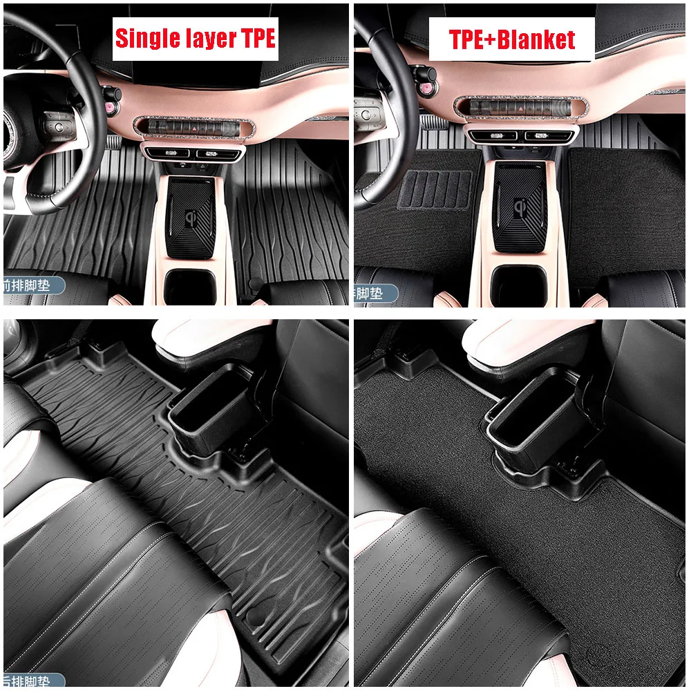 Rubber Floor Mat For BYD Dolphin Mini Seagulls EV 2025 Trunk Mats Waterproof Non-slip Carpet Back Seat Protector Boot Liner Tray