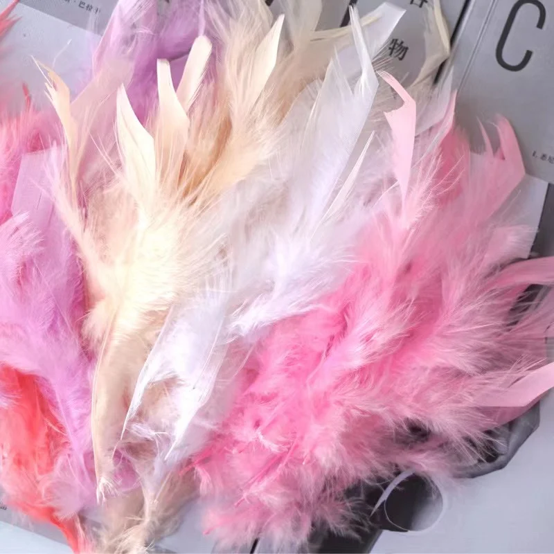 50/100/200 Stück Bunte Truthahnfedern 10-15cm Marabou-Plumas für DIY-Handwerk Hut Nähen Dekor Federn Fliegenbindematerial
