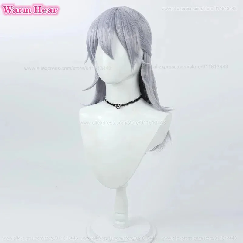 جديد! فولغل أوفيد الشعر الاصطناعية Vtuber طويل 55 سنتيمتر أزرق رمادي تأثيري أنيمي مقاومة للحرارة هالوين شعر مستعار للحفلات + غطاء شعر مستعار مجاني