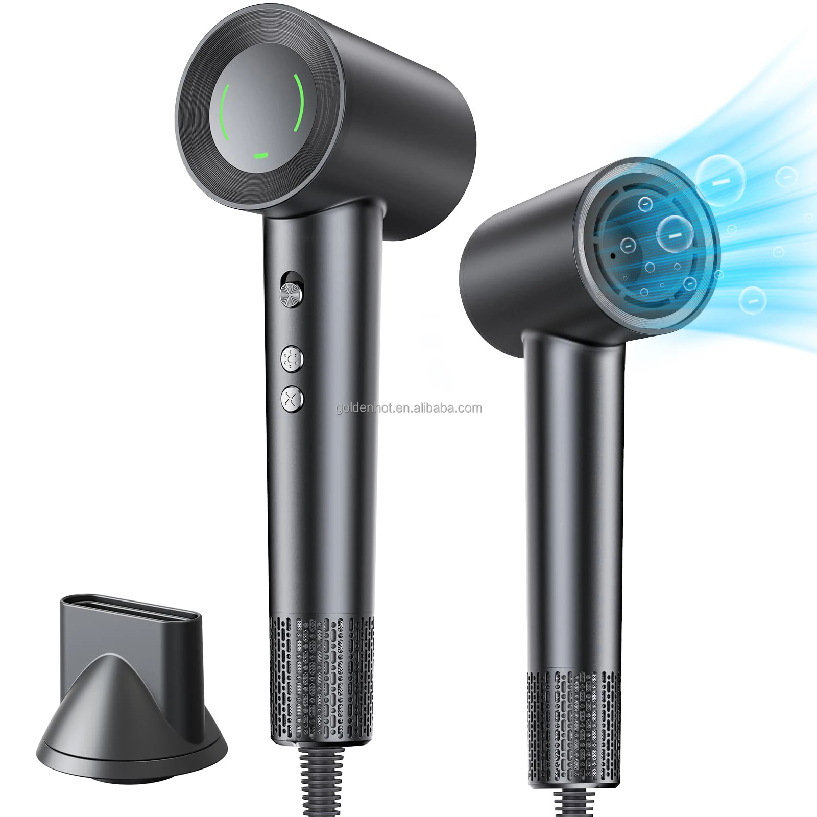 

Professional Salon Ionic Hair Dryer Brush 110000rpm BLDC Portable Diffuser Nozzle for Styling DC Motor for Travel