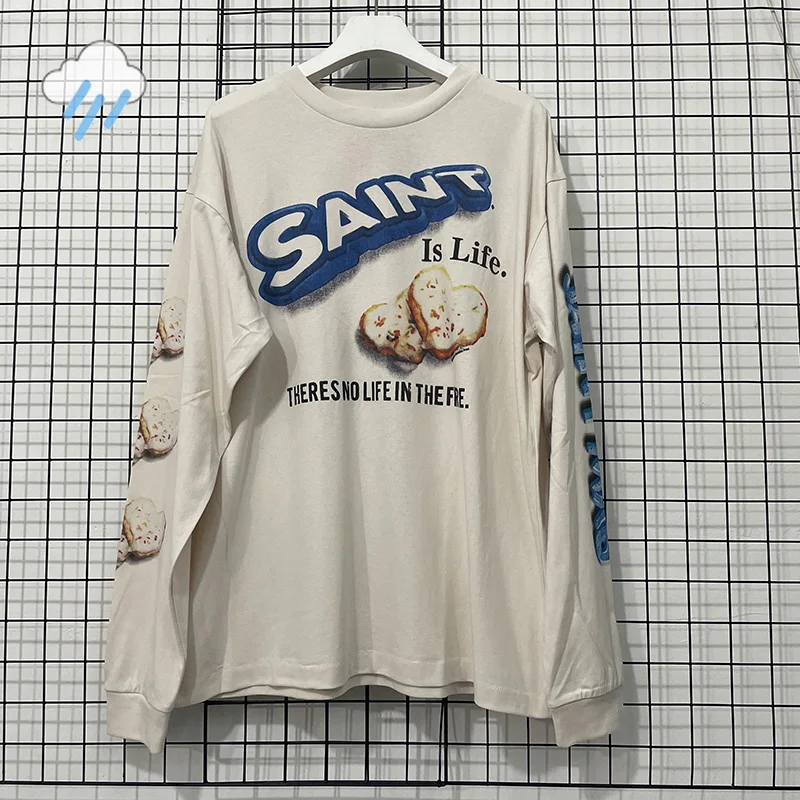 Camisetas de manga larga con estampado de logotipo de letras clásicas para parejas simples de alta calidad, camiseta de gran tamaño de la mejor calidad para hombres y mujeres