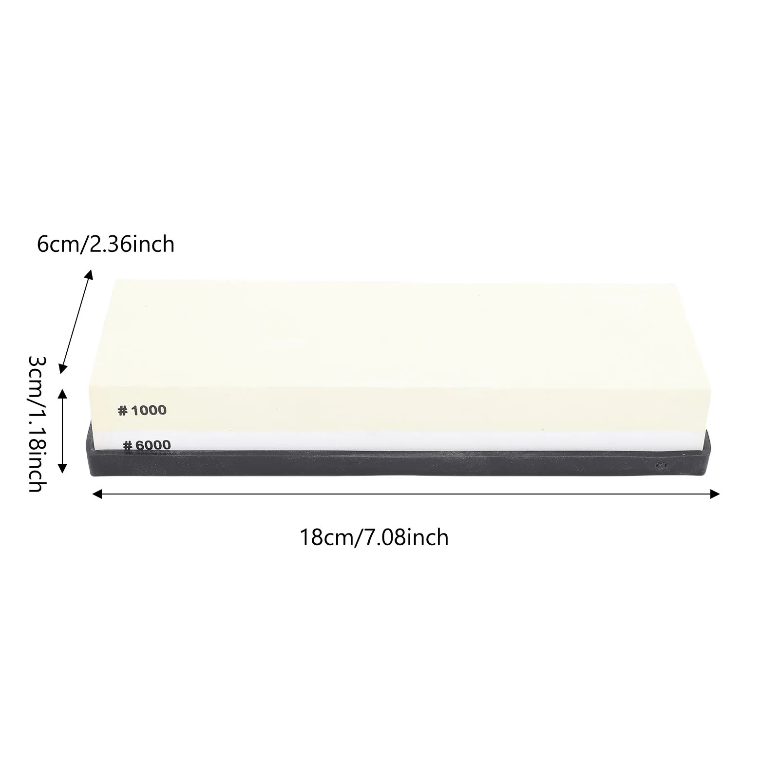 Sharpening Stone Light Yellow White Dual Sided 1000 6000 Grit Wet Stone with Anti Slip Base for Kitchen Woodworking view 6