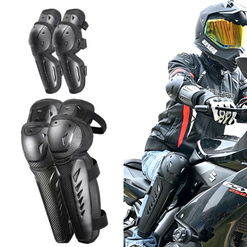 

One sets Protective Motorbike Kneepad Moto Elbow Motorcycle Knee Pads Motocross Racing Protective Gear Guards Kit Night Racing