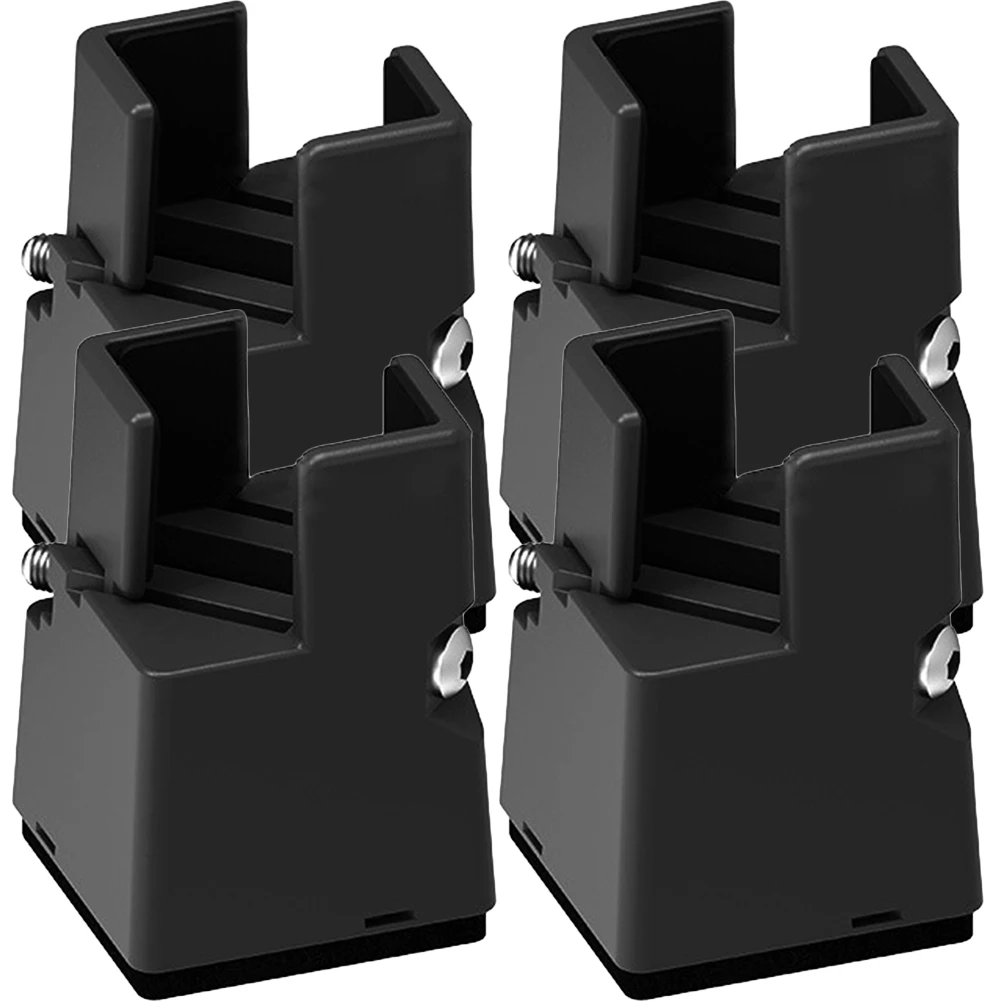 

4 Pcs Furniture Leg Risers Height Adjustable Desk Leg Blocks Round Sturdy Heavy Duty Table Chair Couch Lifters