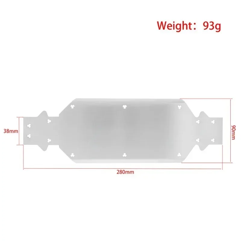 Stainless Steel Chassis Armor Guard Protection Skid Plate for LEILALUO XTS P121/12 RC Car Metal Upgrade Part
