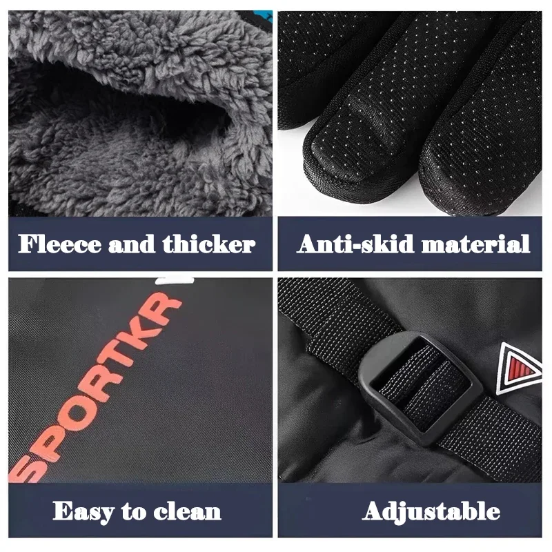 Warm Cycling Gloves Winter Waterproof Antislip Outdoor Sports Gloves Men Women Cycling Ski Riding Warm Gloves Moto Equipments
