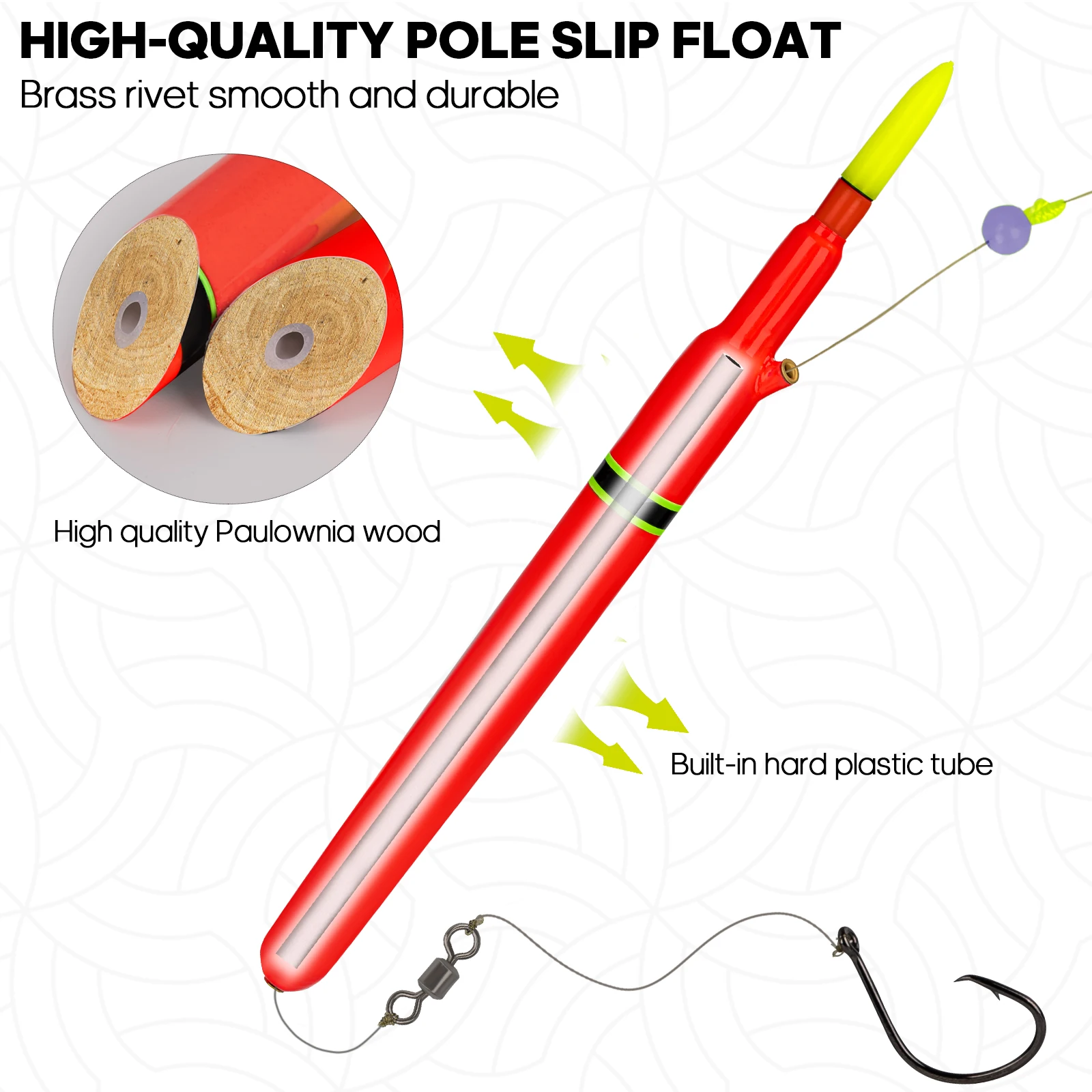 Flotadores LED pesca para bagre señuelos grandes cañas madera - imagen 3