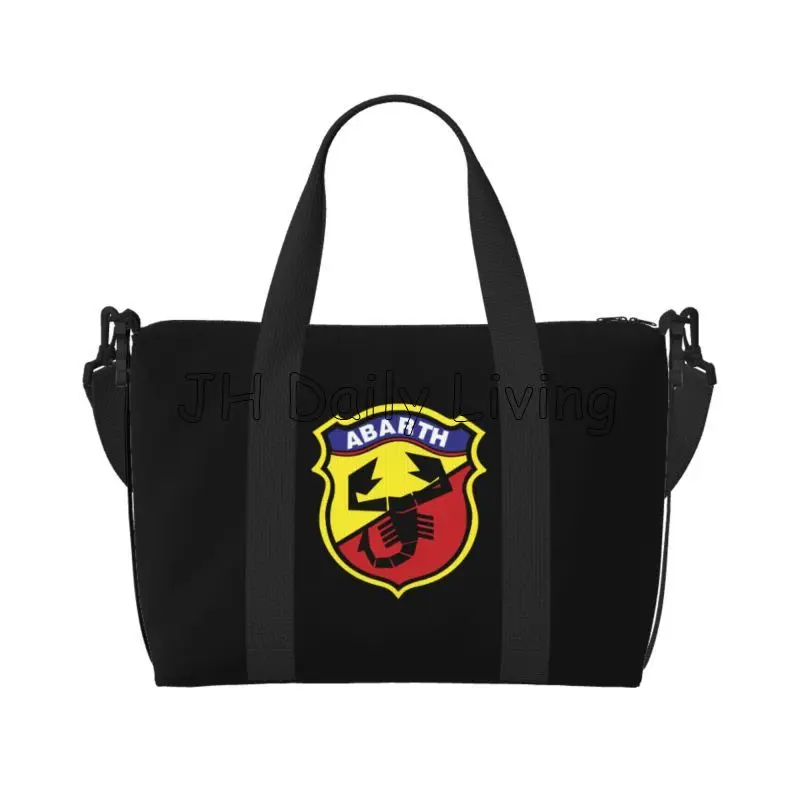 

Abarth C Cool Travel Duffel Bag Personalized Weekender Bags with Shoulder Strap Sports Gym Bags Overnight Luggage Travel Bag