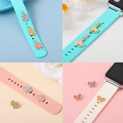 Silicone Watch Band Charms Metal Decorative Nails Jewelry for iwatch Smart Watchband Accessories Customized DIY Creative Charm