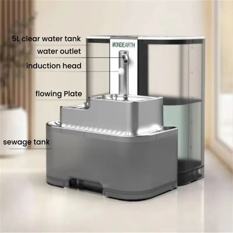FurStarCats Smart Water Fountain Cordless Drinker Battery Operated Feeding And Soak Sensor Drinking No Filter Needed USB Recharg