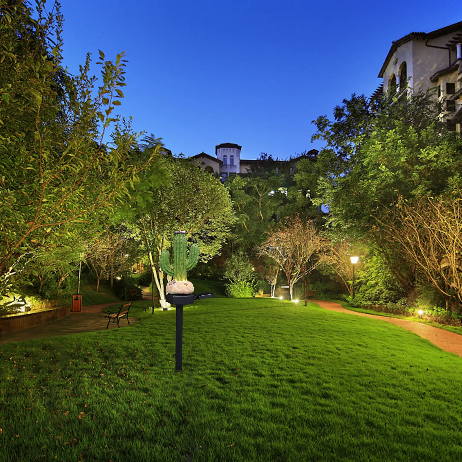 luz-solar-decorativa-em-forma-de-cacto-para-jardim-quintal-e-gramado-feita-de-resina-plastica-duravel