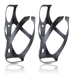 HUALONG No Logo 3K Carbon Fiber Bicycle Water Bottle Cage MTB Road Gravel Bike Water Bottle Holder Cages Matte Black, Weight (19