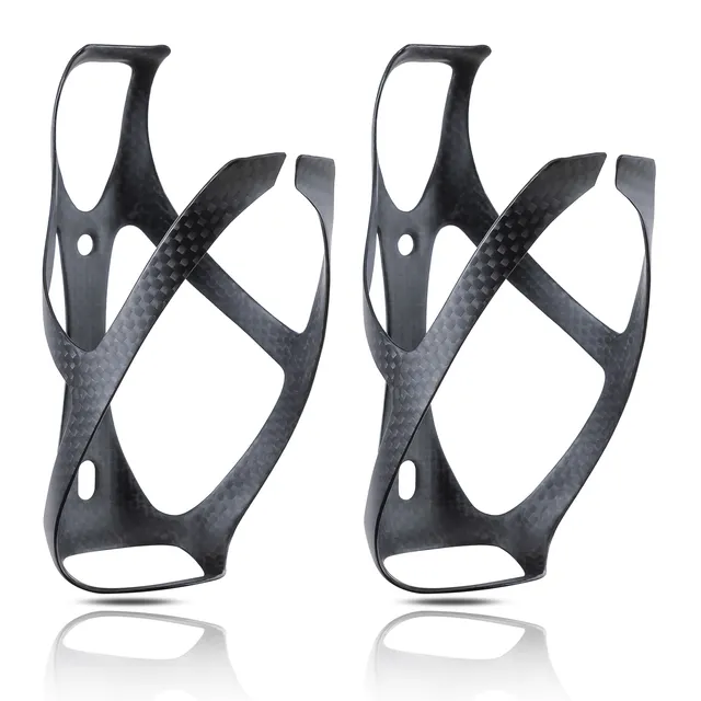 HUALONG No Logo 3K Carbon Fiber Bicycle Water Bottle Cage MTB Road Gravel Bike Water Bottle Holder Cages Matte Black, Weight (19