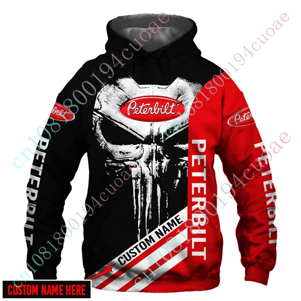 Peterbilt Hoodies For Men Women Casual Oversize Zip Hoodies Unisex Clothing Harajuku Pullover Top Anime Sweatshirt Custom Logo