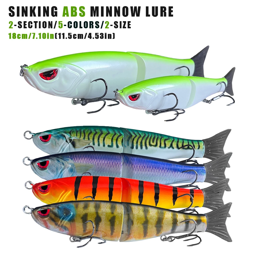 5 Stück Angelköder Madness Swimbait 115mm Großer Köder Meeresangeln Harter Köder Riesiger Gelenkköder Leurre Leurre Balam – Detail 2
