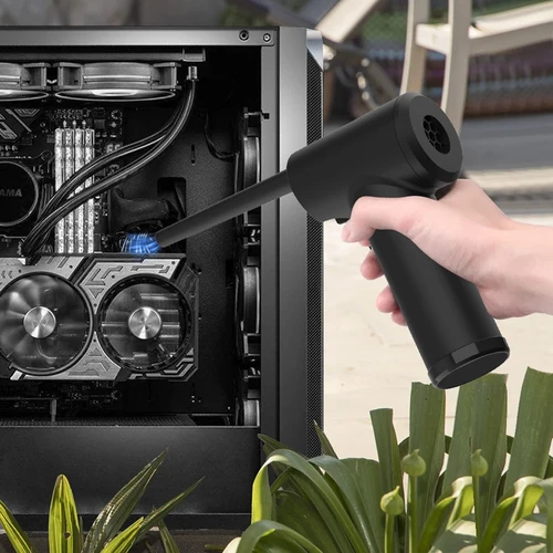 Imagen 2 del producto Plumero de aire comprimido para teclado de ordenador, Mini soplador de aire inalámbrico eléctrico de 51000 RPM para PC y coche