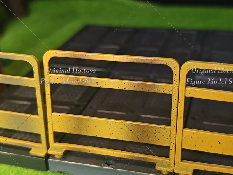 W magazynie 1/18 skala mężczyzna żołnierz scena akcesoria żółty płot Mini rekwizyty wojskowe dla 3.75 cala Model postaci zabawki