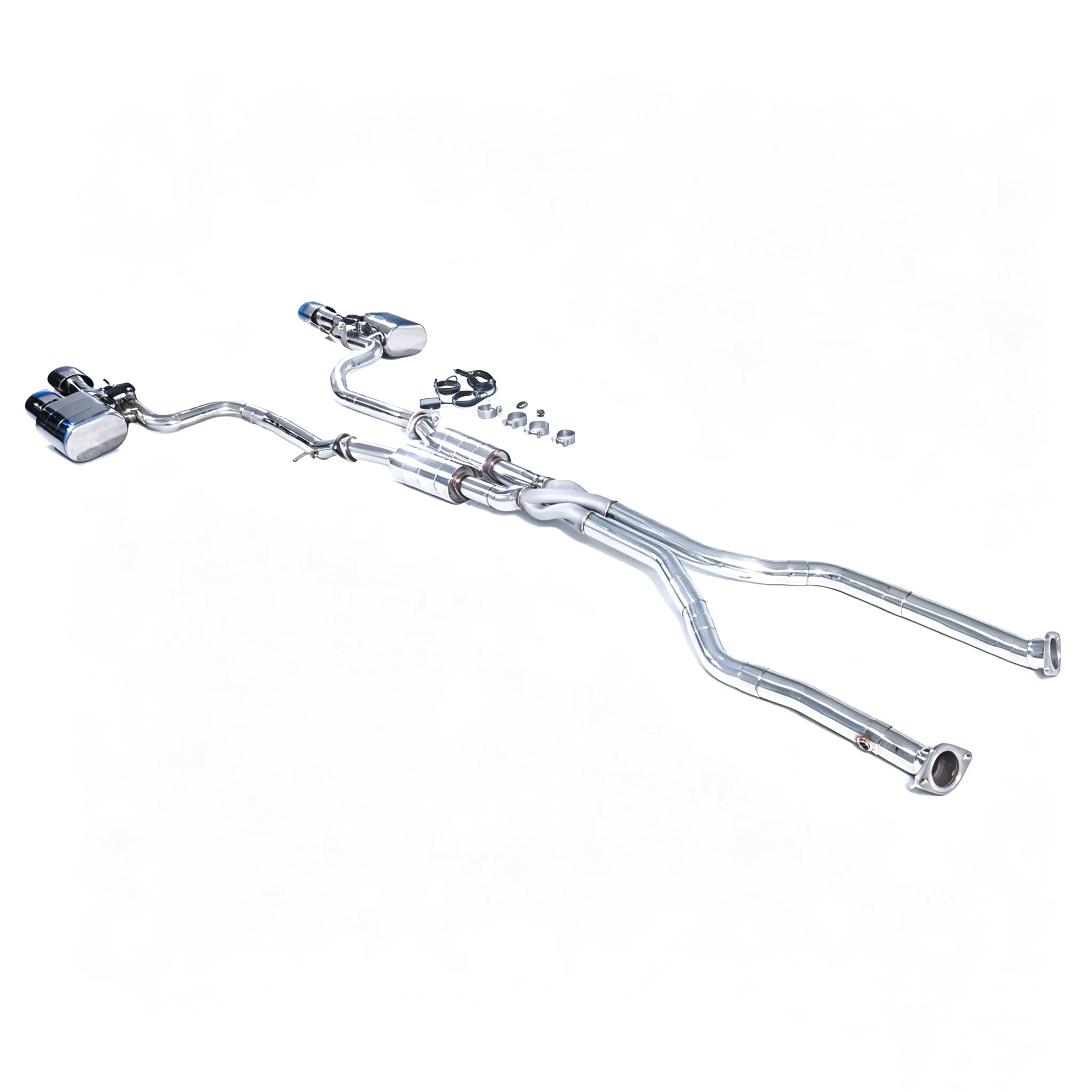Exhaust Pipe Compatible with 2020 Lexus RCF 5.0L,Z-type pipe with center muffler with 304 SUS High-performance Exhaust System