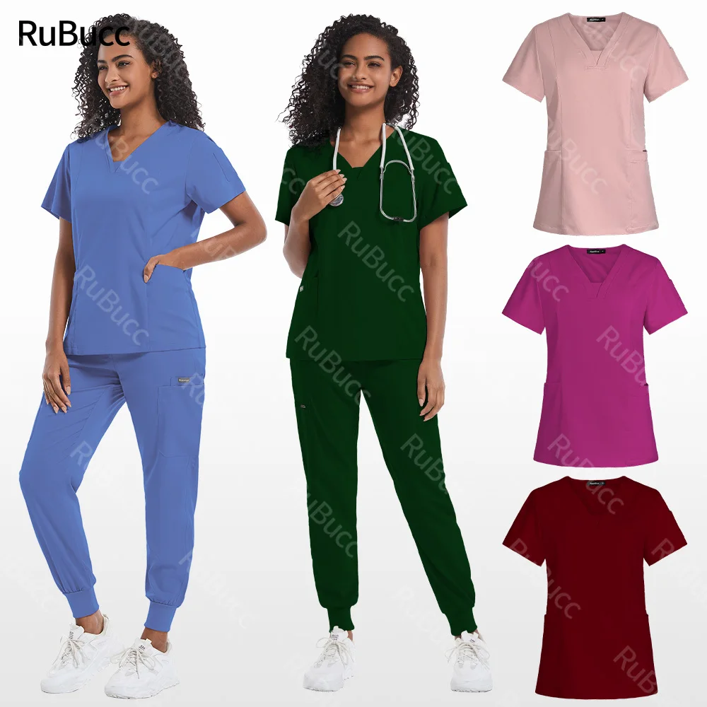 

High Quality Scrub Suit Nursing Uniforms Short Sleeved Medical Work Clothes Unisex Spa Uniforms Pet Hospital Veterinary Workwear