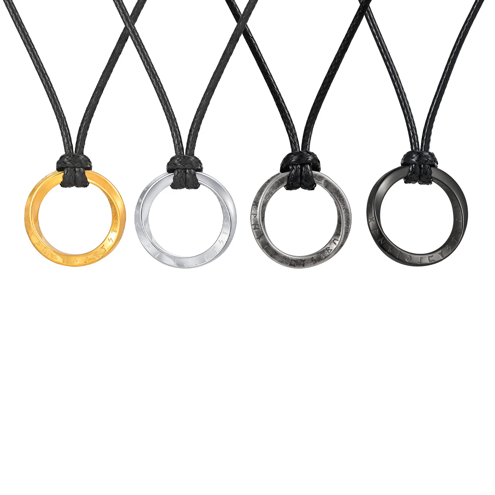Stainless Steel Viking Luenven Mobius Pendant Necklace for Men Vintage Punk Jewelry New