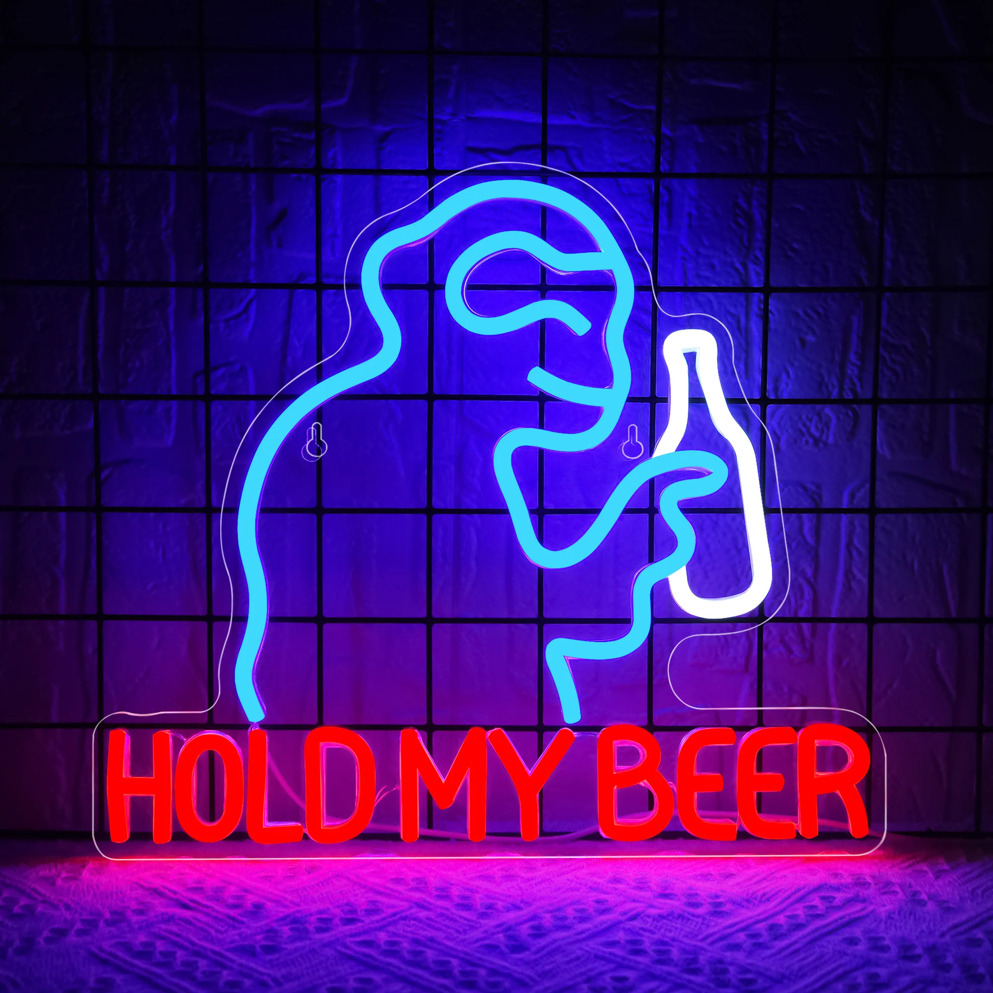Hold my Beer Neon Sign for Wall Decor Led Business Signs Suitable for Man Cave Neon Lights for Home Bar Store Bistro Party Club