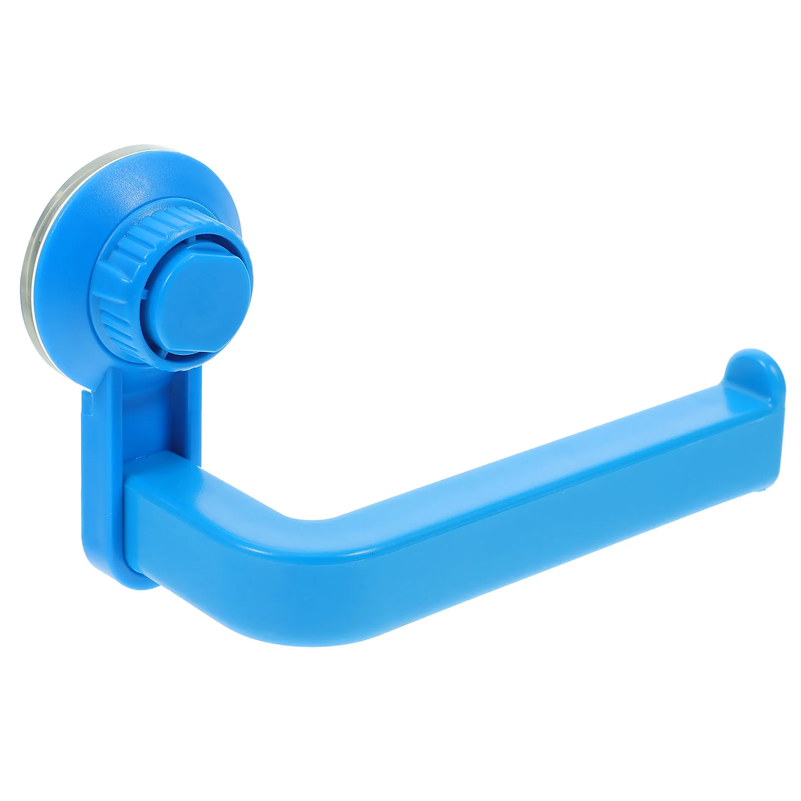 

Suction Cup Paper Towel Holder Wall Mounted Bathroom Tissue Rack Blue Plastic Smooth Surface Vacuum Technology No Drilling