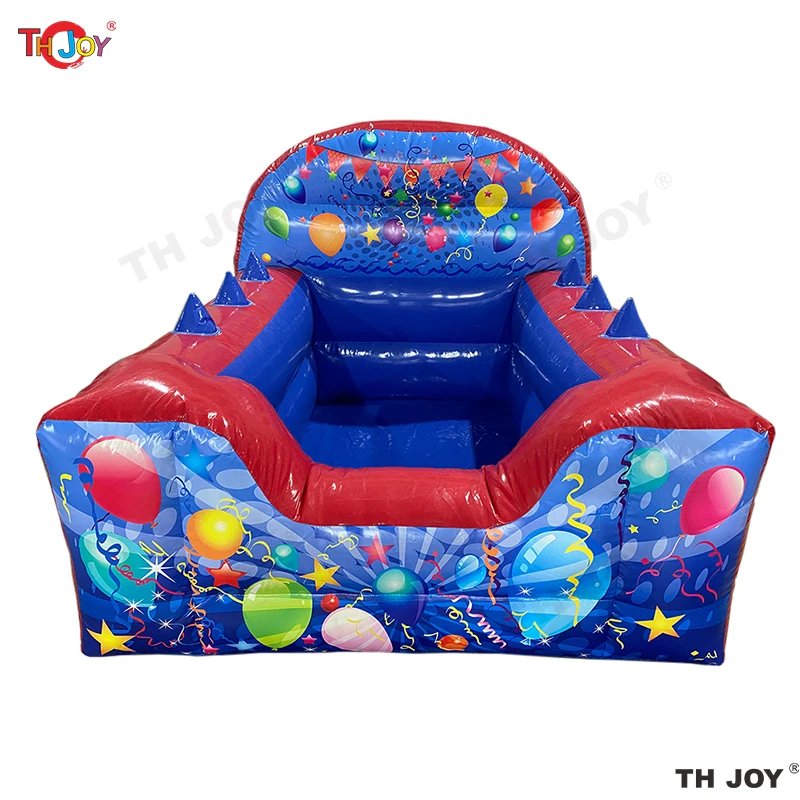 

Надувной бассейн с шариками для детской вечеринки 2,5x2 м с воздушными кувшинами вдоль двух сторон