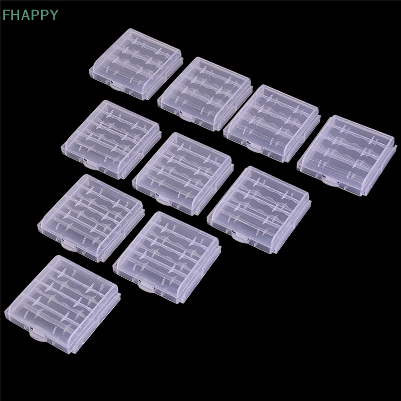 10x Plastic Case Holder Storage Box Cover For Rechargeable AA AAA Batteries