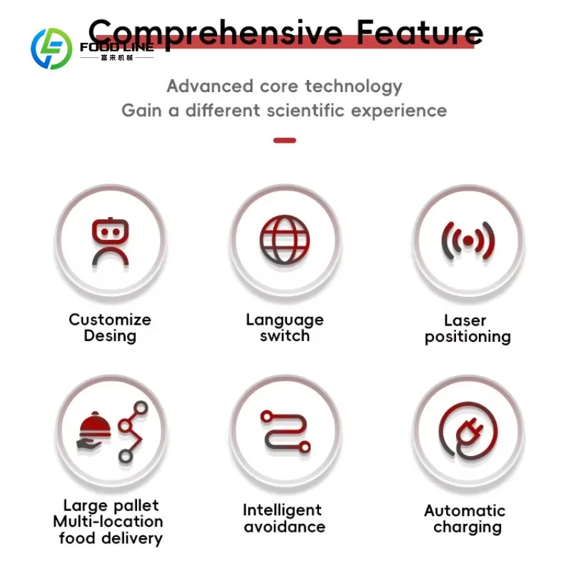 عالية الجودة التوصيل التجاري روبوت مطعم الاستقبال النادل لتقديم الطعام مقطورة الوجبات المتنقلة #6