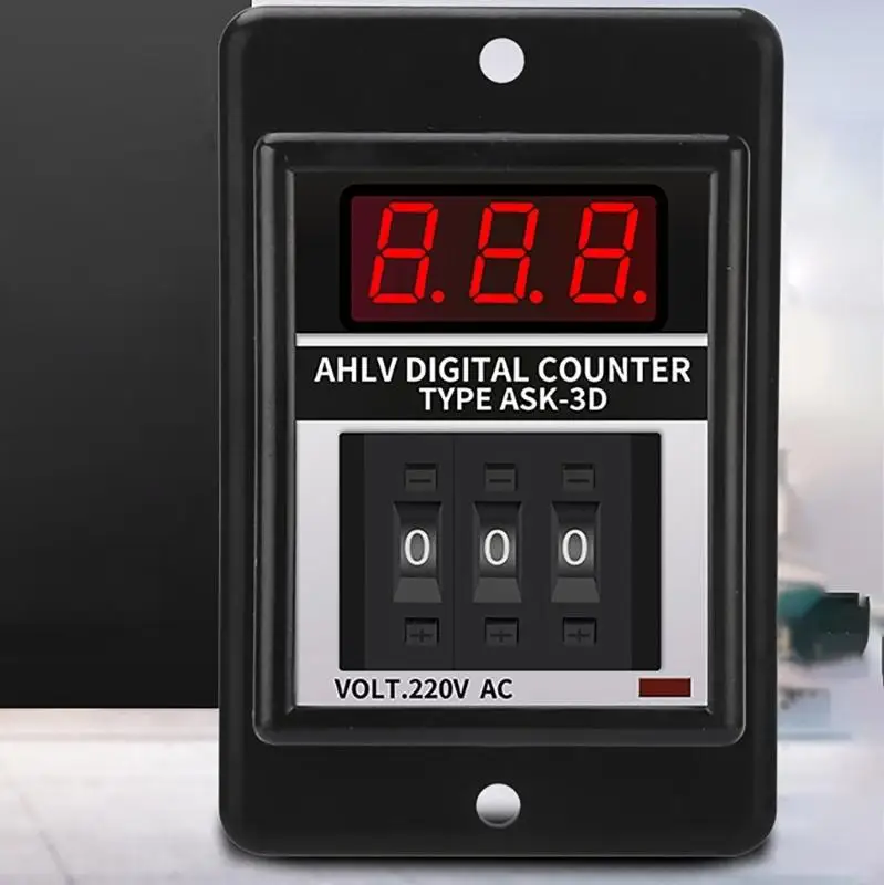 High Accuracy Digital Preset Counter Multifunctional Digital Counter ABS Counter for 220V Environment & Long Term Usage