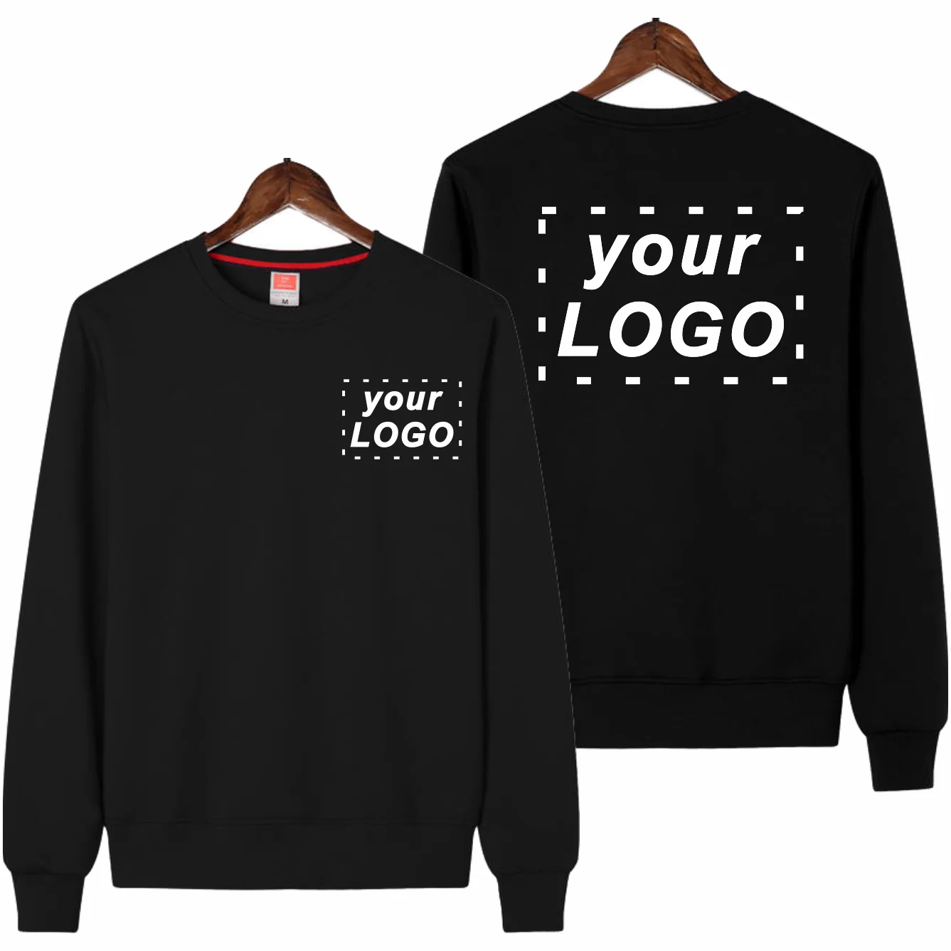 

Men's Casual Sweater Custom Printed Embroidery Company Logo Clothing Solid Color Pullover Fashion Winter Casual Sweatshirt 4xl