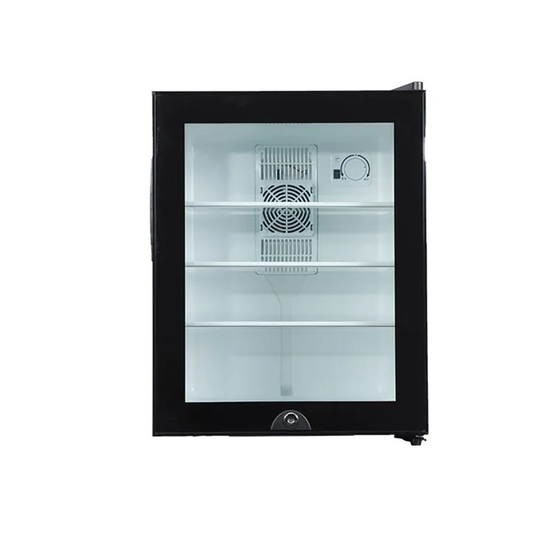 Mini Fridge Cooler 40L Refrigerator Glass Door for Beer Soda or Wine –Small Drink Dispenser Machine 0.3kWh/24H